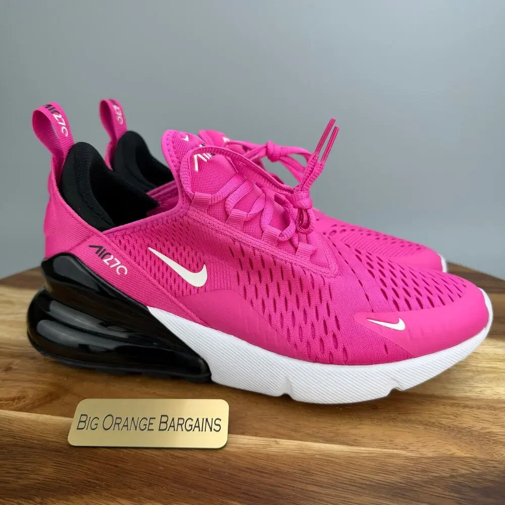 Nike Air Max 270 Laser Fuchsia/Summit White 943345-602 Size 7Y / Women's 8.5